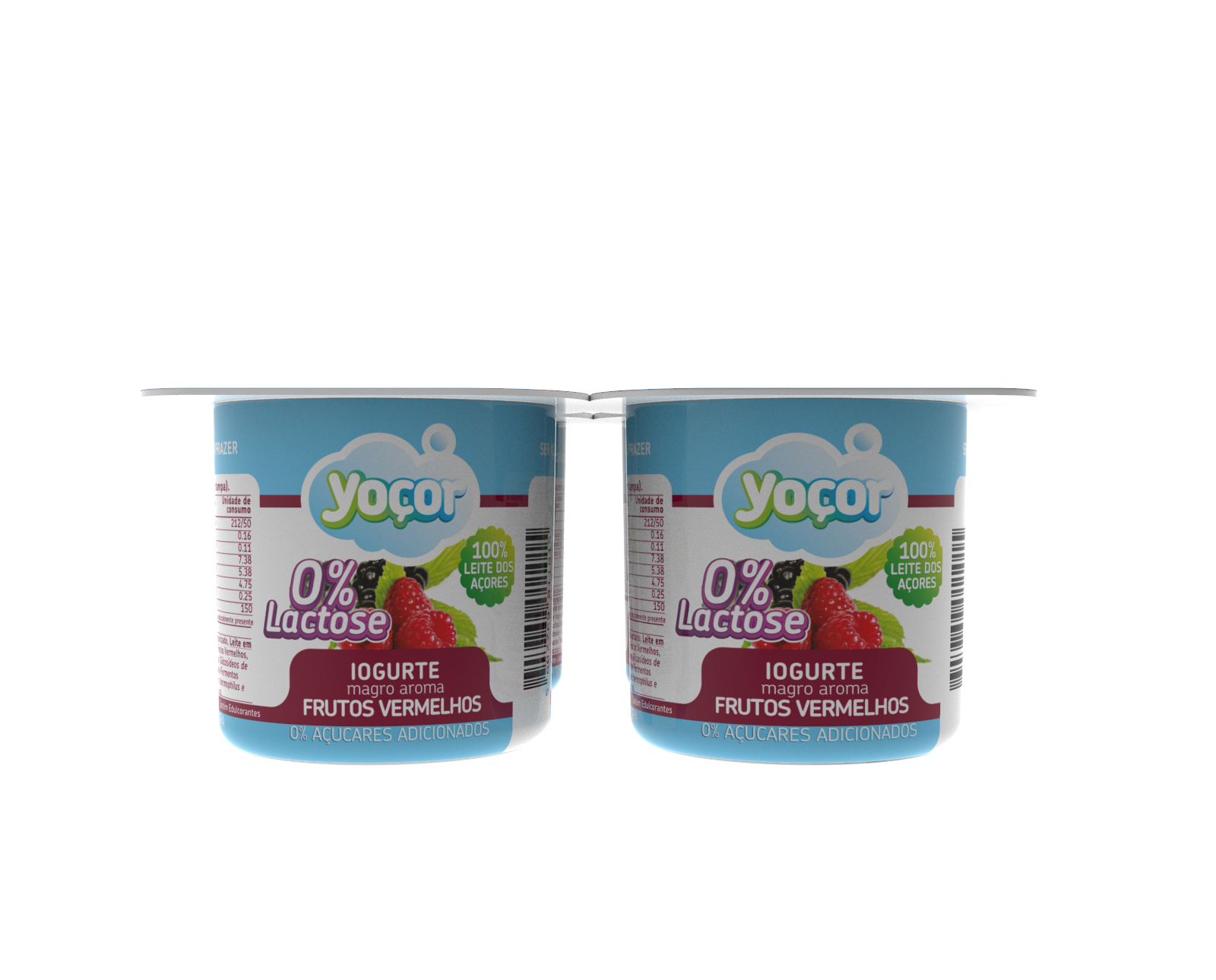 Iogurte Magro c/ Aroma de Frutos Vermelhos Sem Lactose 4x125 gr