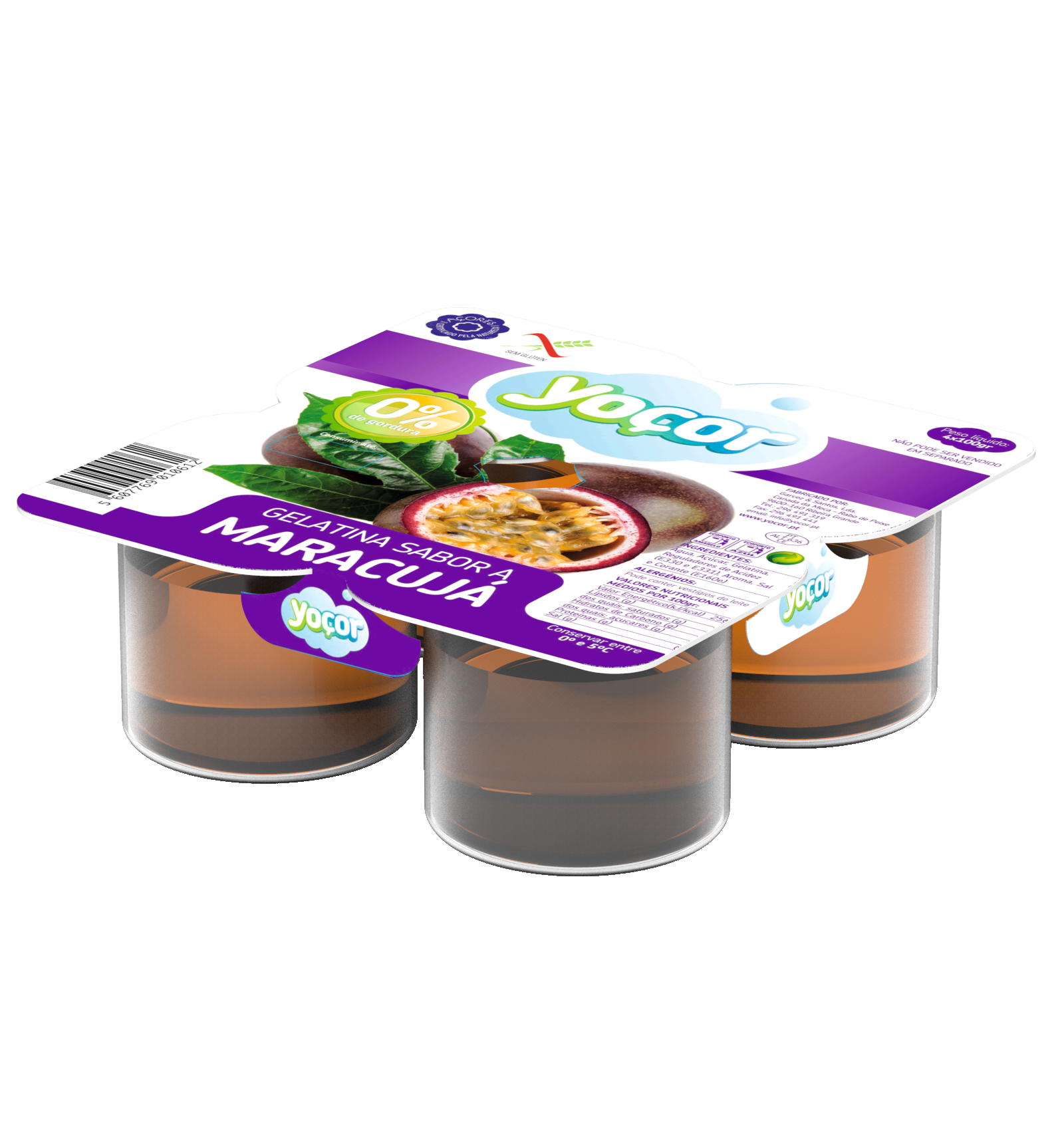 Gelatina sabor a Maracujá 4x100 gr