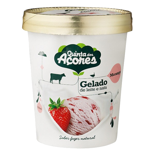 Gelado Quinta dos Açores Morango 500 ml