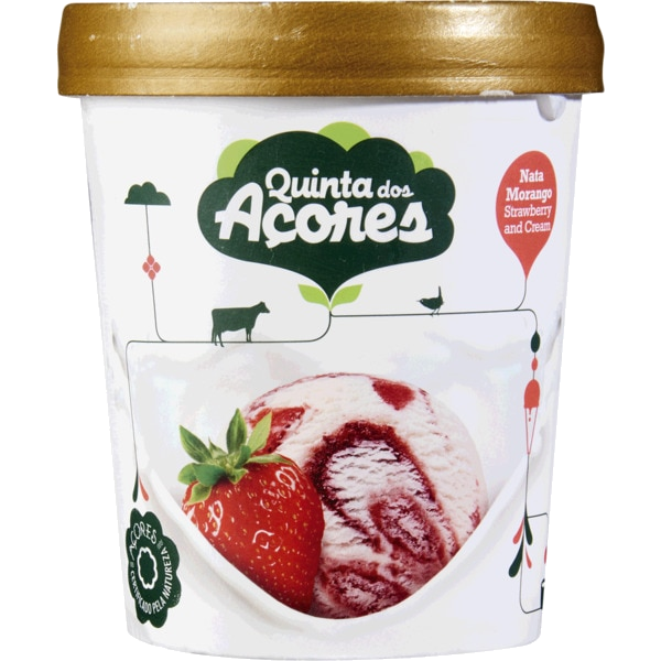 Gelado Quinta dos Açores Nata Morango 500 ml