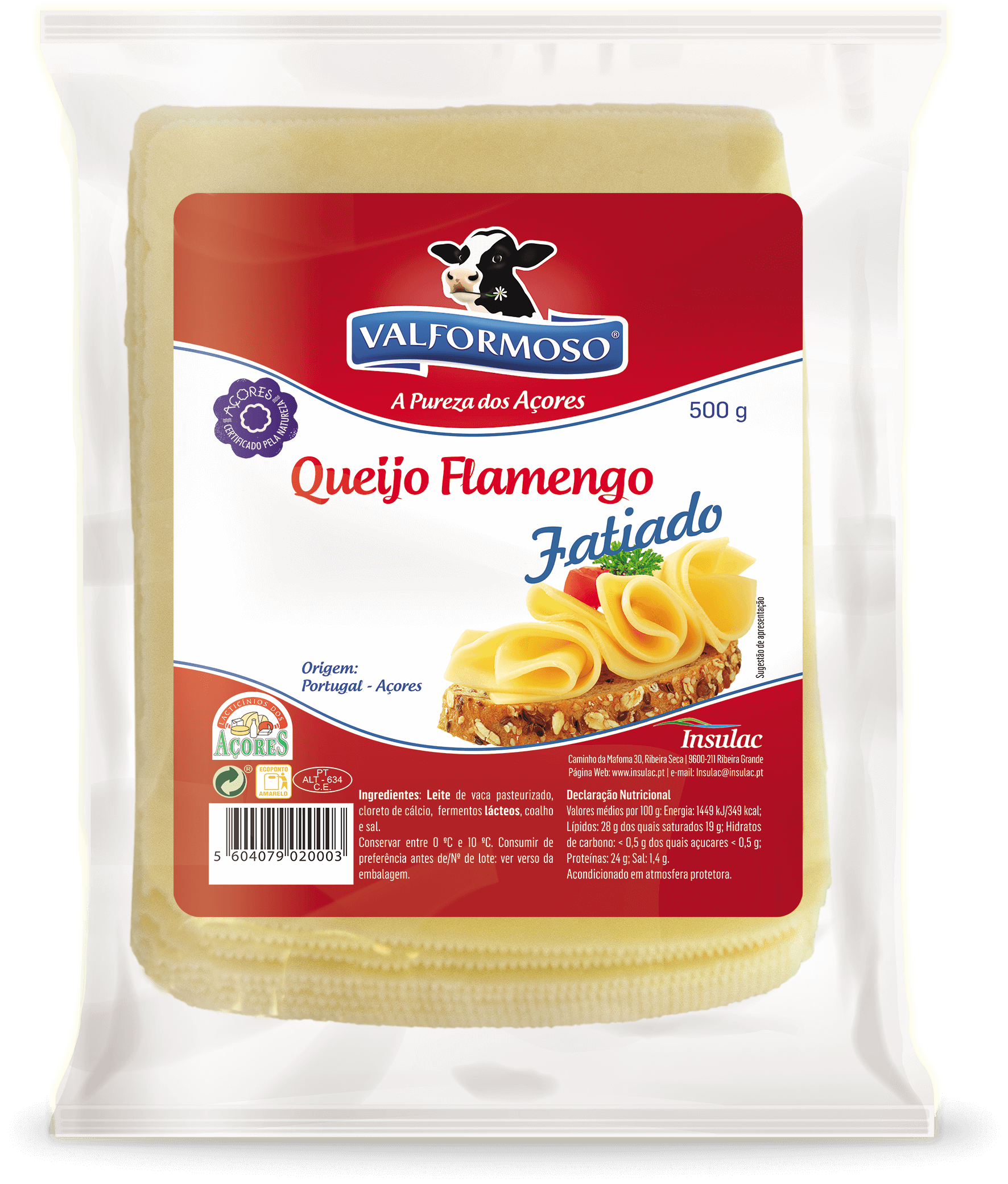 Queijo Flamengo Barra Fatias Valformoso 500g