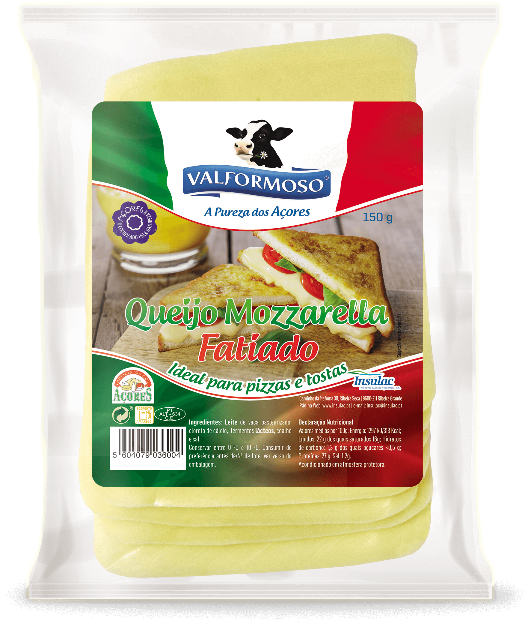 Queijo Mozzarella Valformoso Fatiado 150 gr