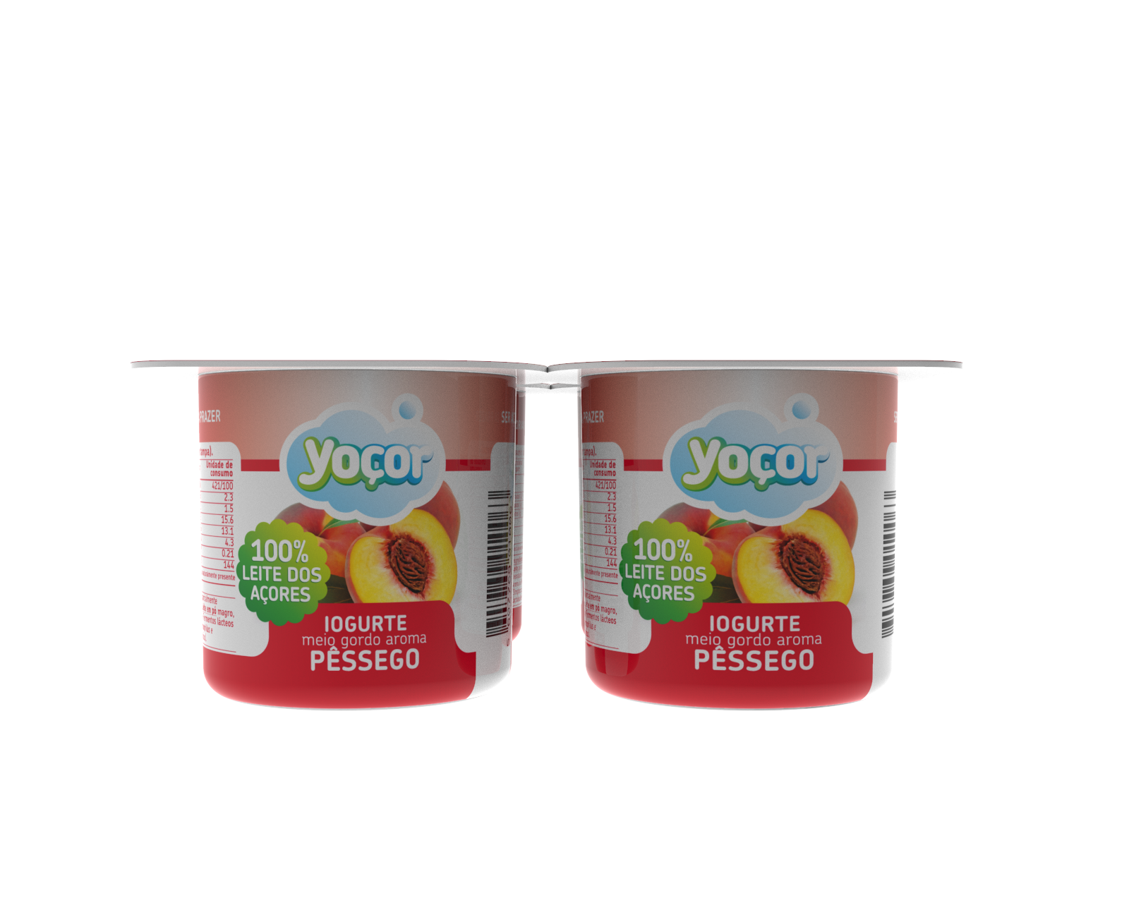 Iogurte c/ Aroma de Pêssego 4x125 gr