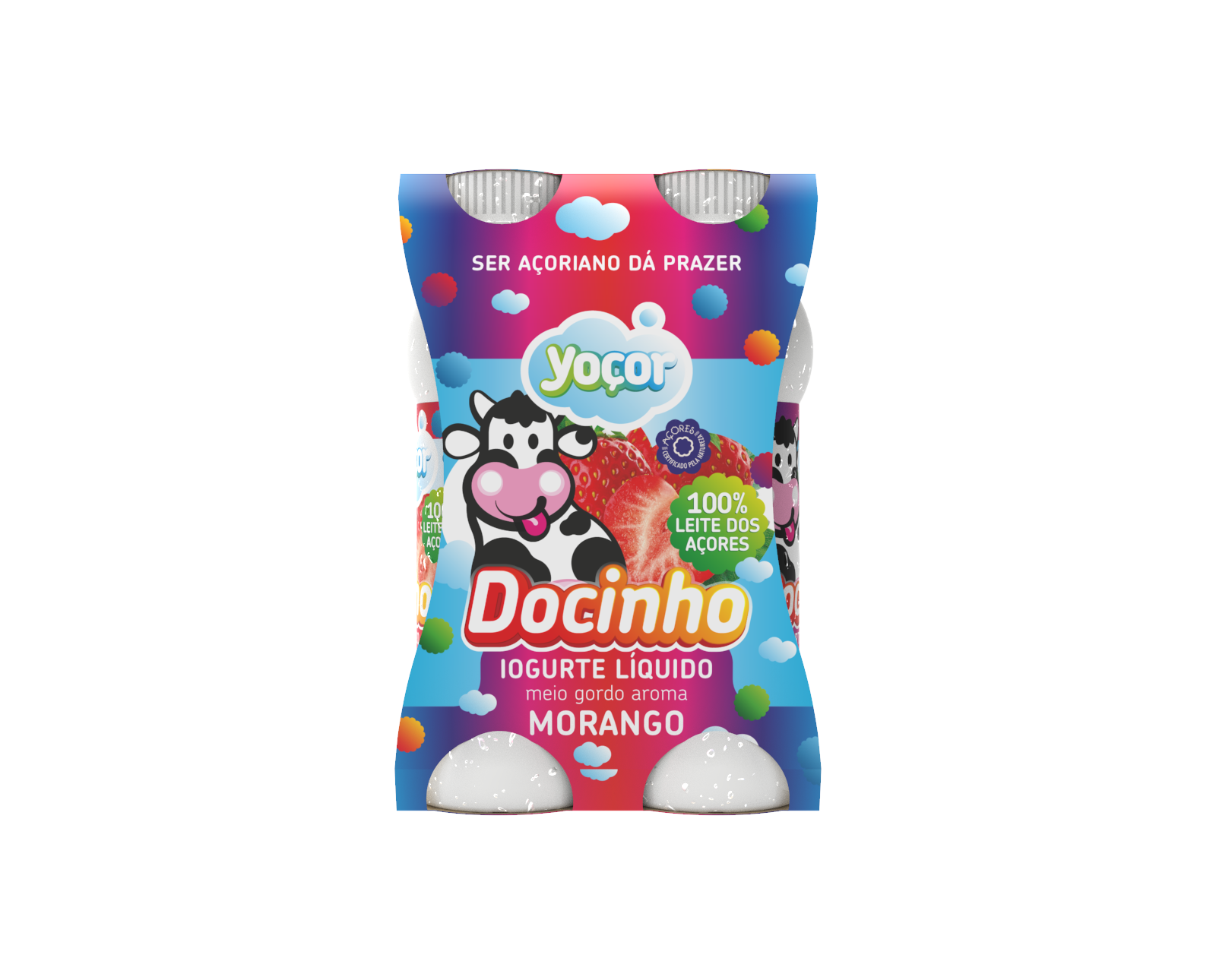 Iogurte Líquido Docinho - c/ Aroma de Morango 4x170ml