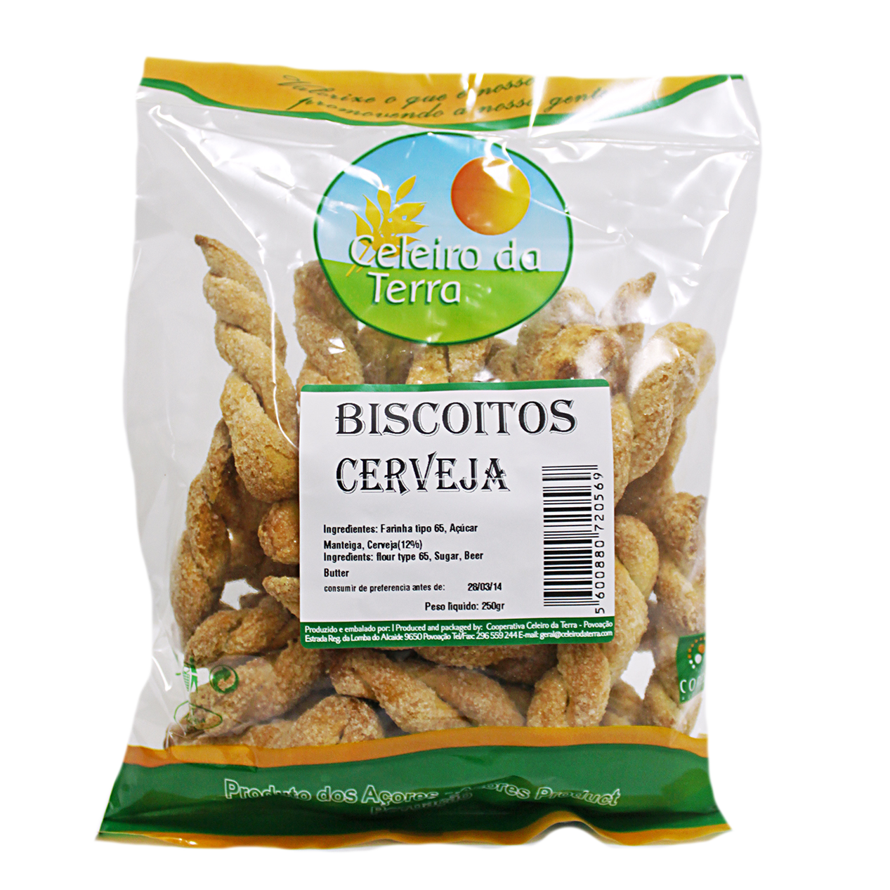 Biscoitos de Cerveja 250 Celeiro da Terra gr