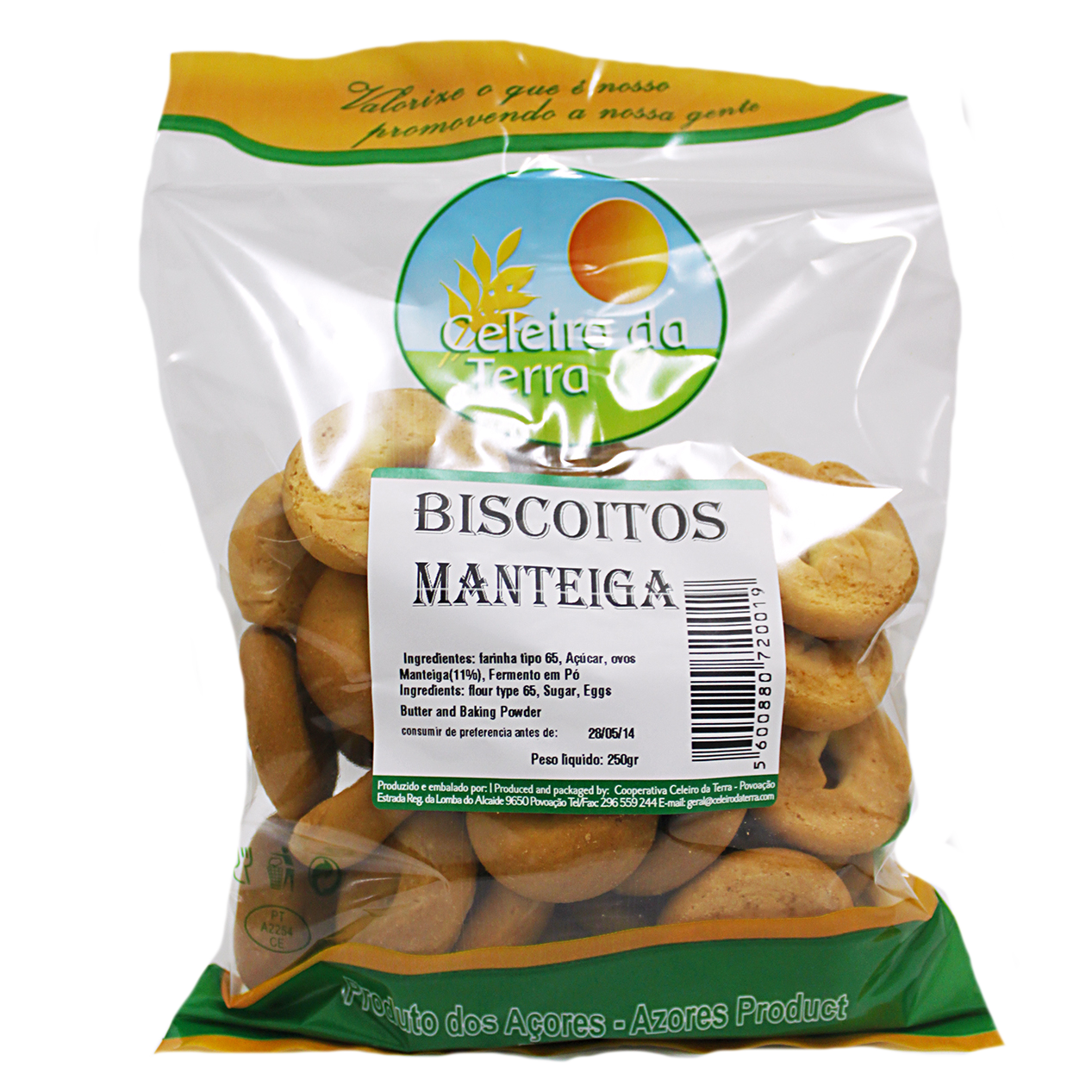 Biscoitos de Manteiga Celeiro da Terra 250 gr