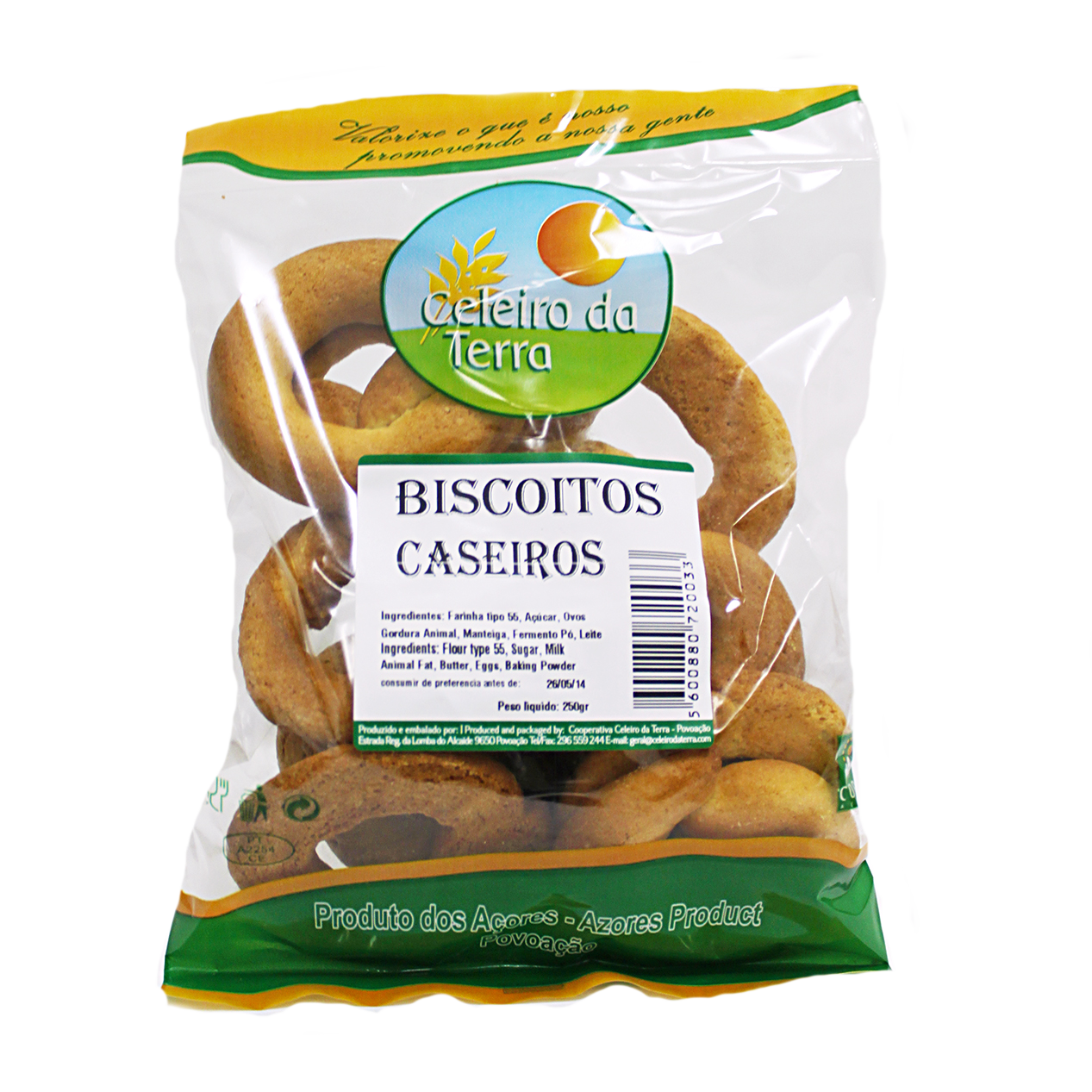 Biscoitos Caseiros Celeiro da Terra 250 gr