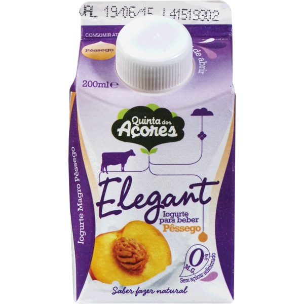 Iogurte Líquido Elegant Pêssego 200ml