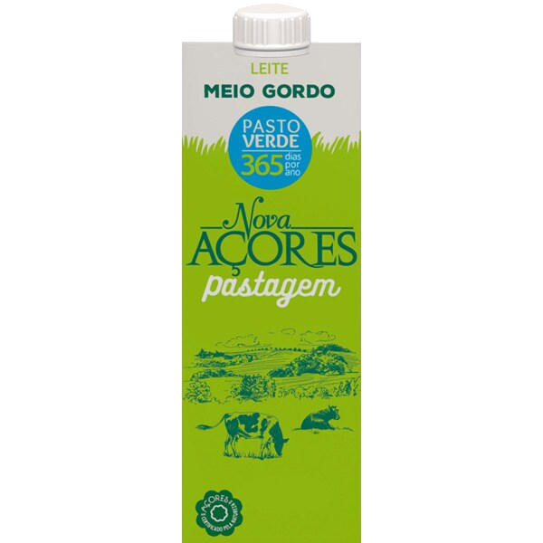 Leite Meio-Gordo Nova Açores UHT 1,6% 1L
