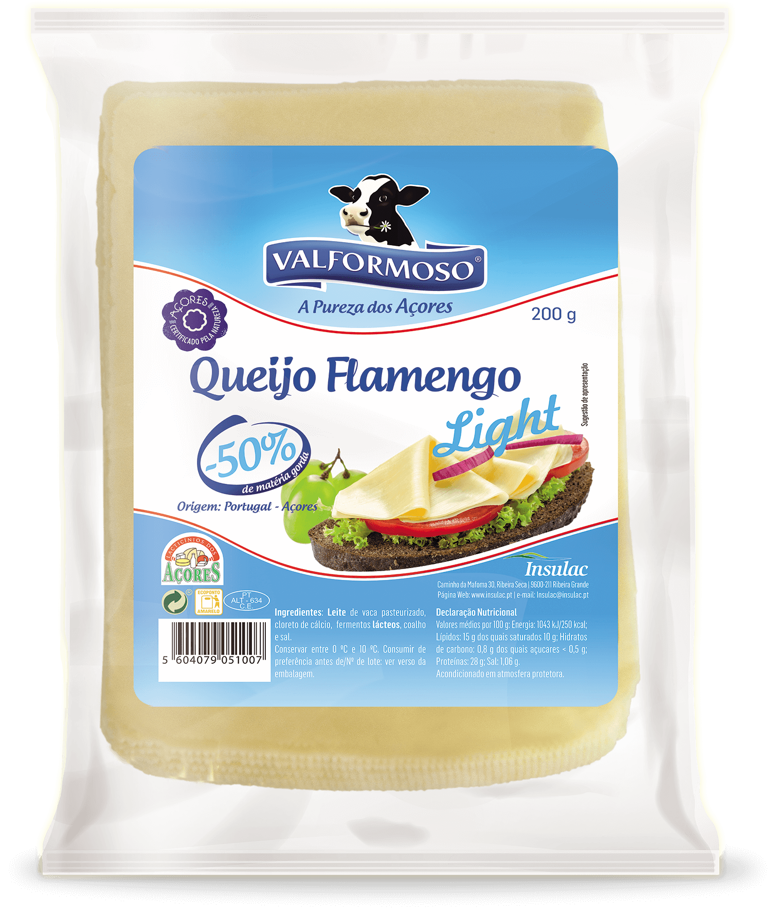 Queijo Flamengo Barra Light Valformoso 200g