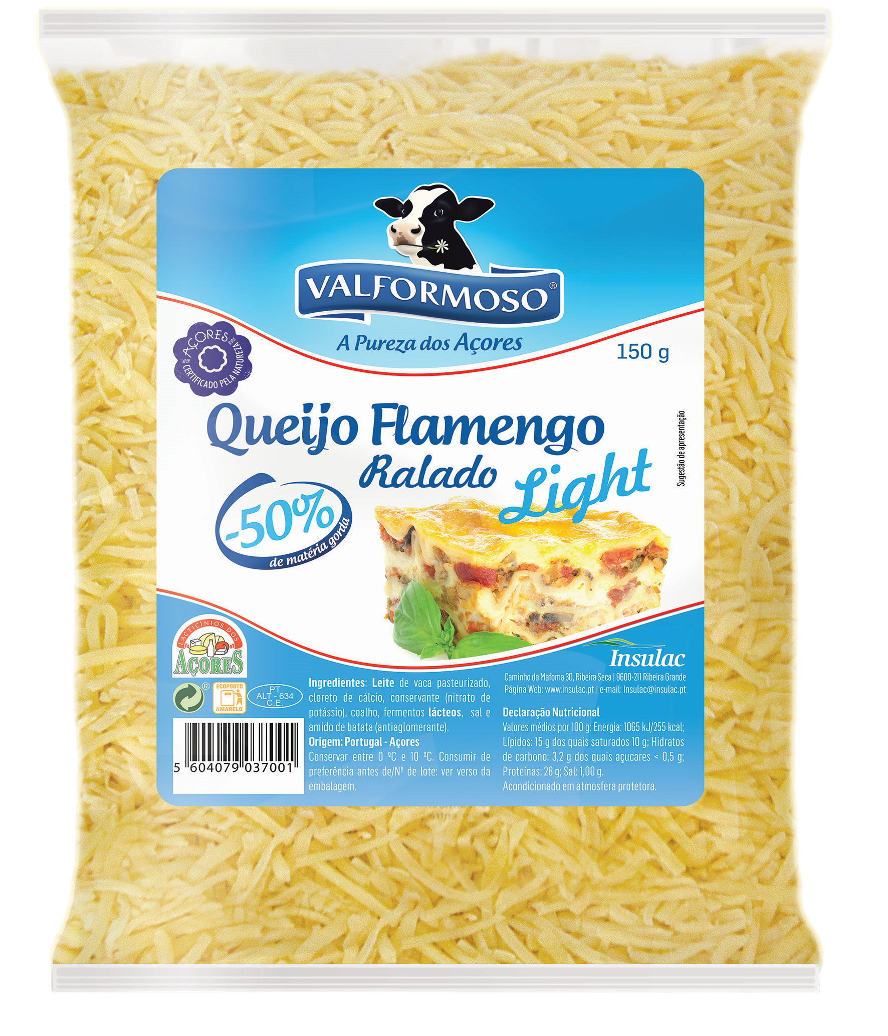 Queijo Ilha Valformoso Ralado 150gr