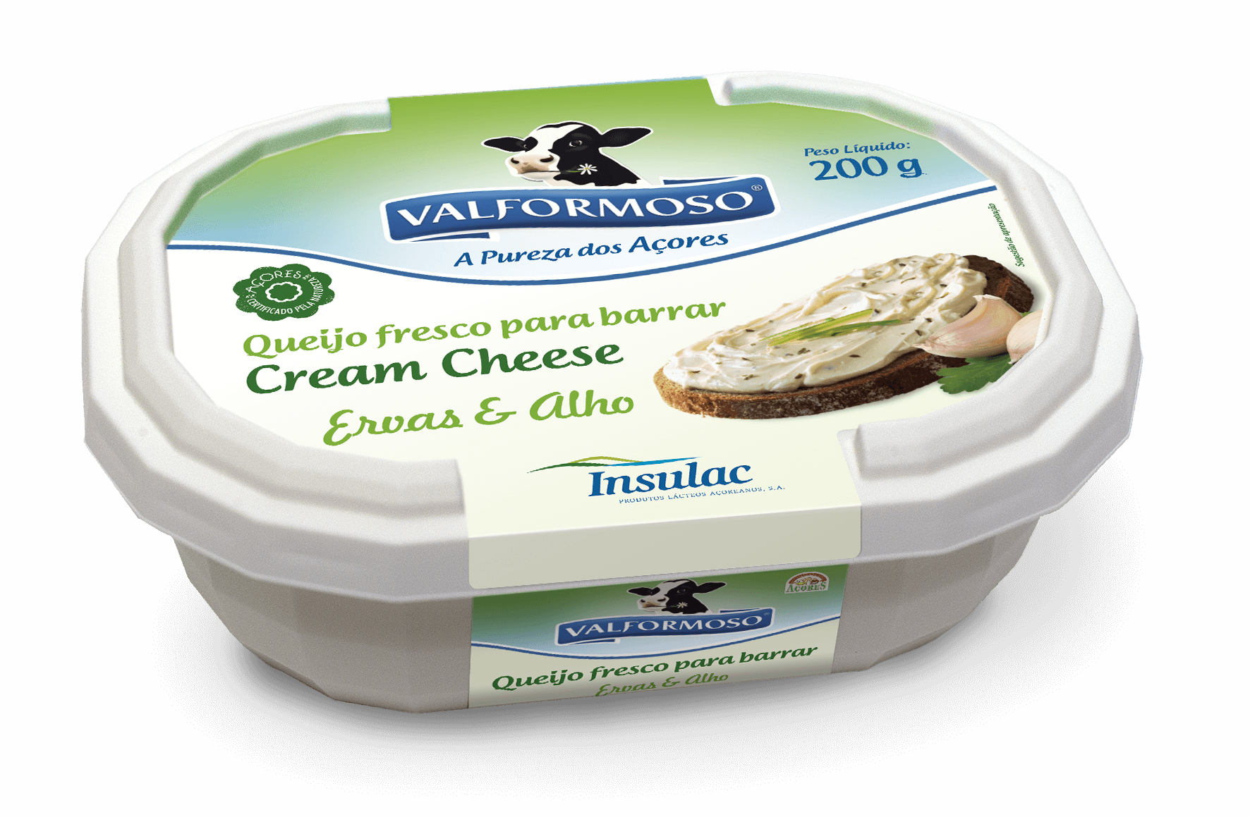 Queijo Fresco para Barrar Alho e Ervas Valformoso 200 gr